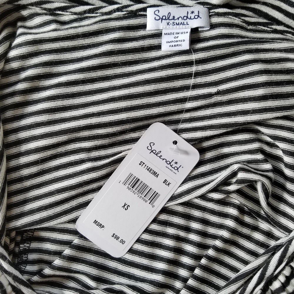 SPLENDID One Shoulder Striped Ruffle Top - Picture 6 of 8